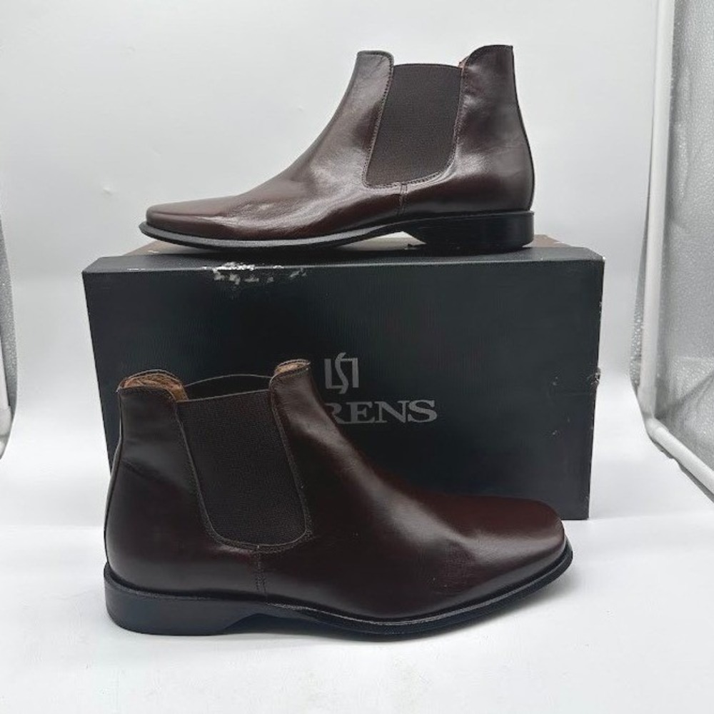 LORENS Mens Chelsea Boots EU 41.5 US 8-8.5 Brown Leather Made in Spain 3609 NIB